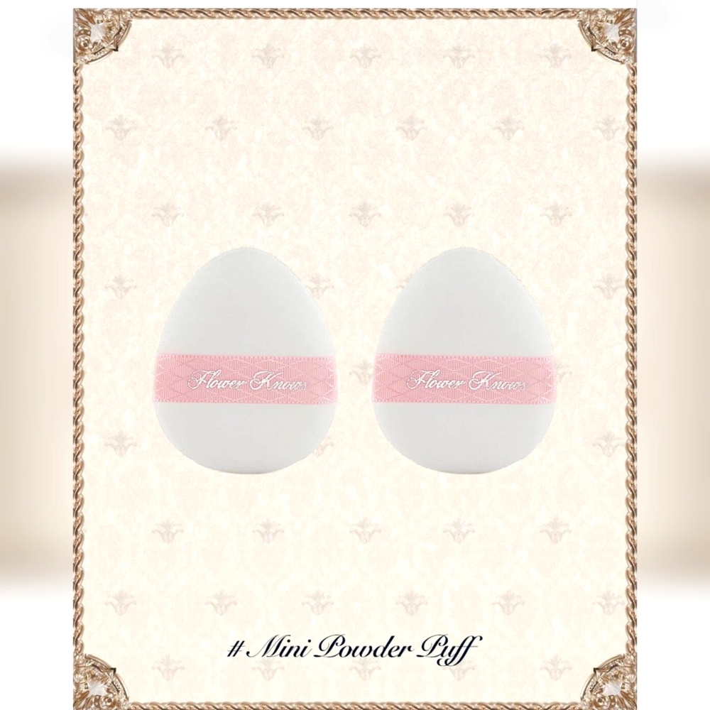 Flower Knows Little Angel Mini Finger Puffs Makeup Powder 2 Pcs. New.